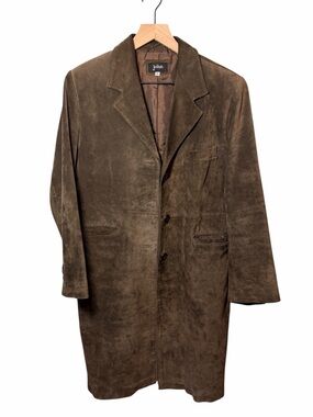 Vintage for Joseph chocolate brown suede trench coat size m